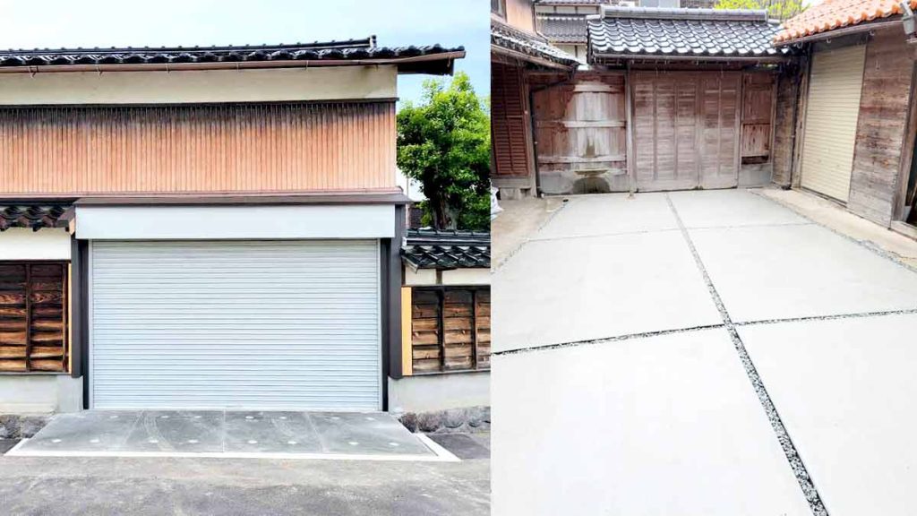 米子市N様邸土間コンクリート施工・車出入口新設工事