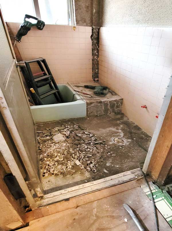 米子市O様邸水回りリフォーム施工中