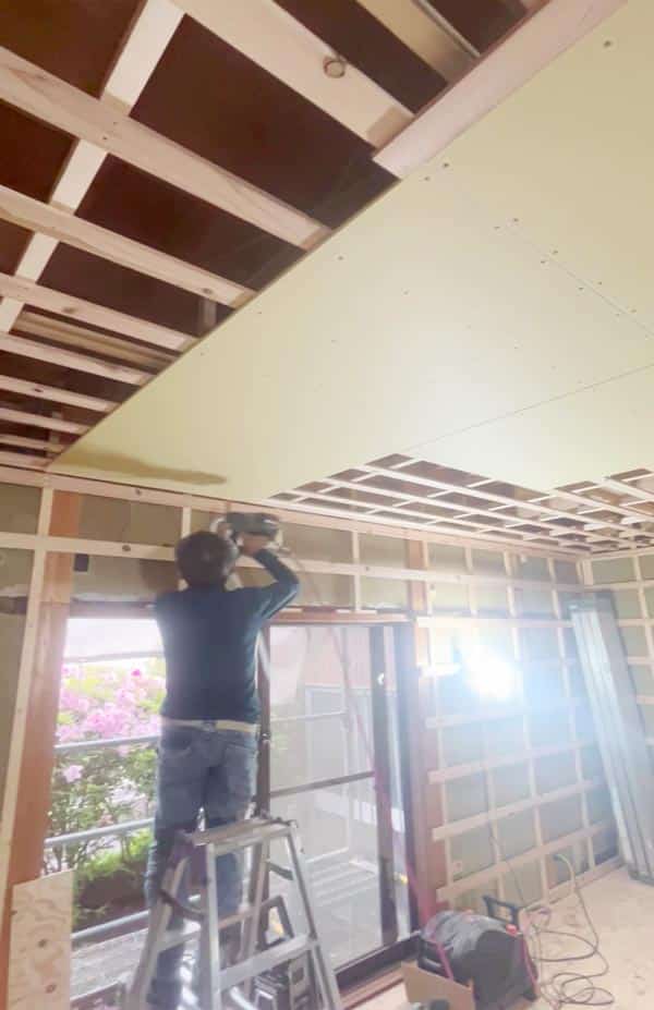 米子市A様邸LDKリフォーム施工中