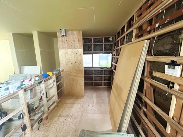 米子市A様邸LDKリフォーム施工中