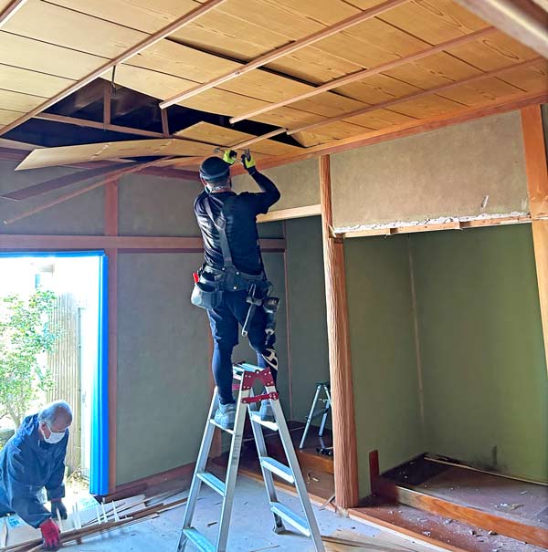 米子市A様邸LDKリフォーム施工中