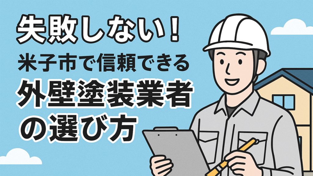 米子市で信頼できる外壁塗装業者の選び方