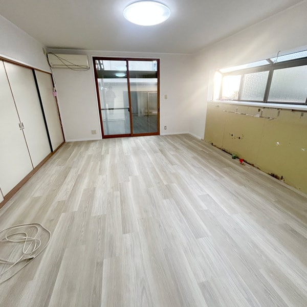 米子市I様邸キッチン施工中