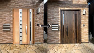 色あせが気になる玄関を快適に！断熱・採風LIXILリシェント×インプラス内窓