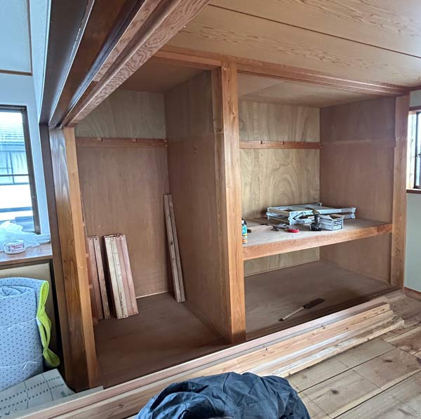 米子市I様邸和室から洋室子供部屋へリフォーム施工中