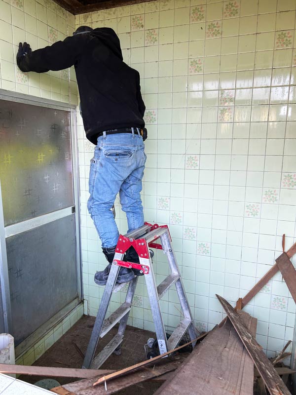 伯耆町S様邸浴室リフォーム施工中