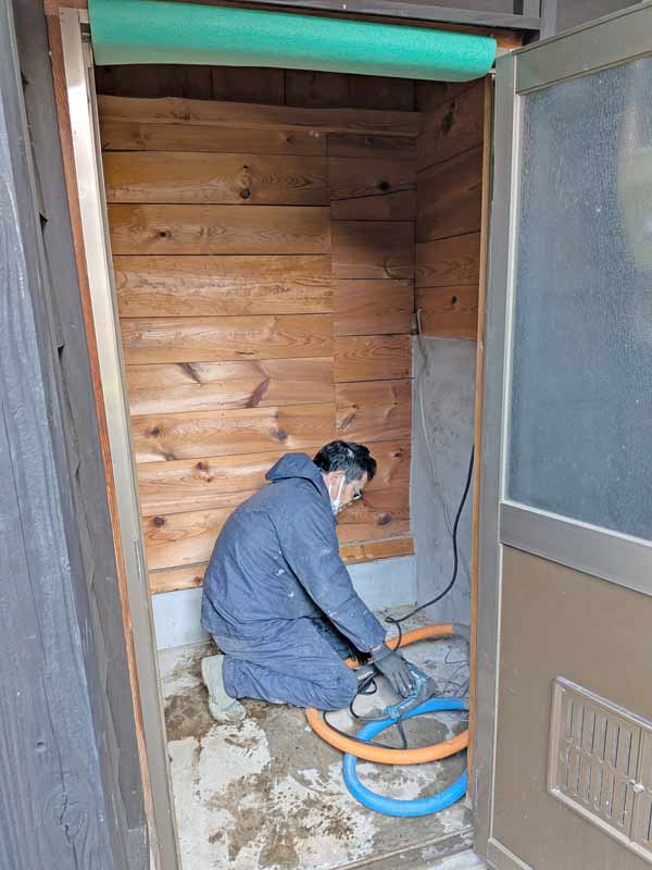 伯耆町S様邸浴室リフォーム施工中