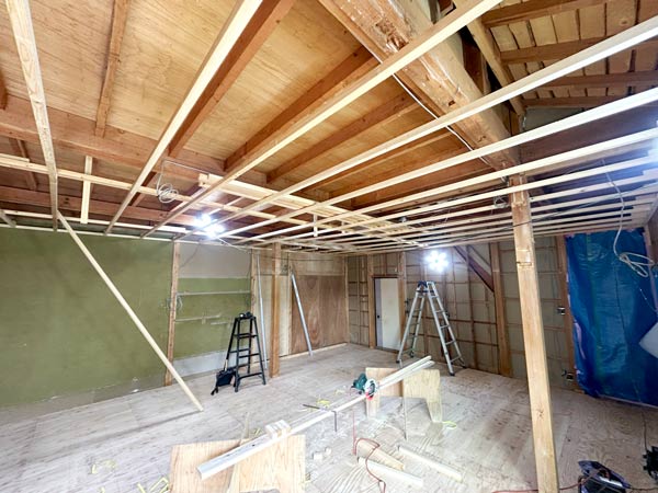 米子市I様邸和室からLDKリフォーム施工中