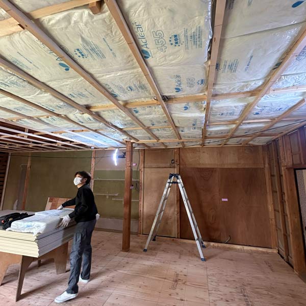 米子市I様邸和室からLDKリフォーム施工中