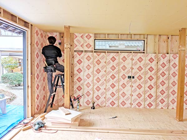 米子市I様邸和室からLDKリフォーム施工中