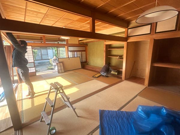 米子市I様邸和室からLDKリフォーム施工中