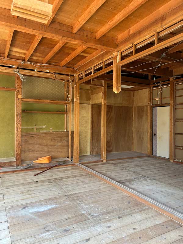 米子市I様邸和室からLDKリフォーム施工中